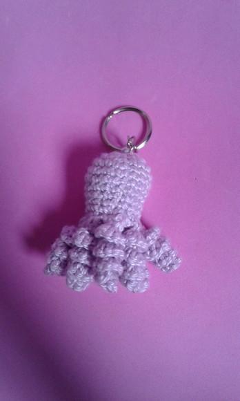Chaveiros Mini Polvinhos em Crochê Amigurumi