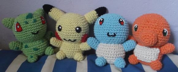 Kit Pokémons de Crochê Amigurumi