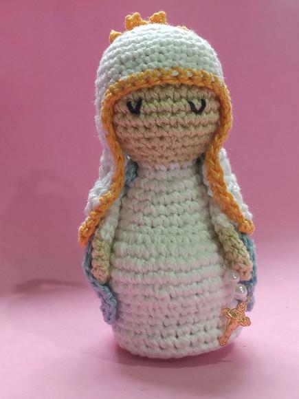 Nossa Senhora Grávida Em Crochê Amigurumi
