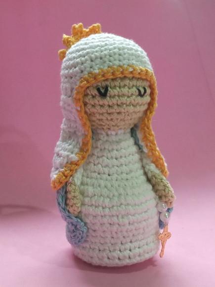 Nossa Senhora Grávida Em Crochê Amigurumi