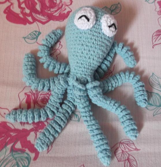 Polvo Em Crochê Amigurumi Para Bebês
