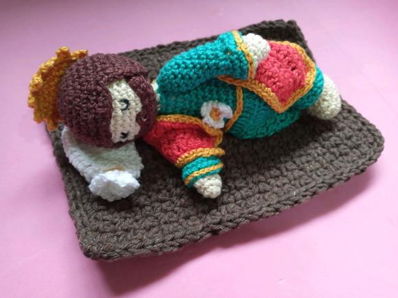 São José Dormindo Em Crochê Amigurumi