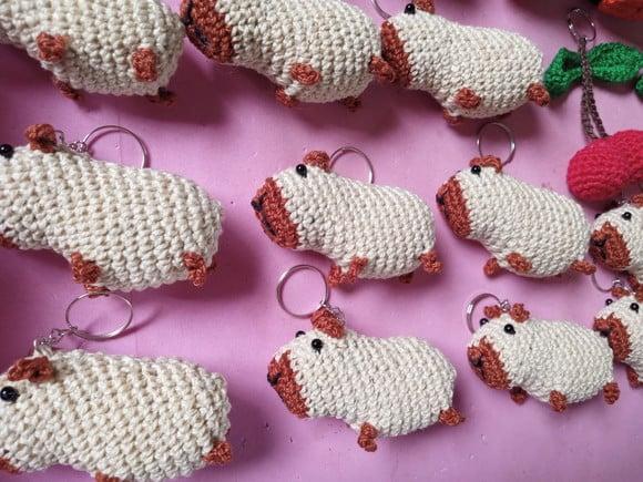 Chaveiro Capivara em Crochê Amigurumi