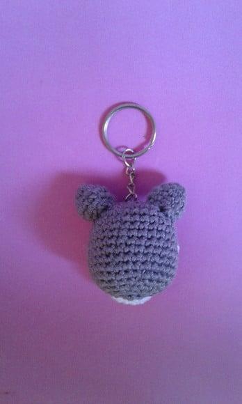Chaveiro Guaxinim em Crochê Amigurumi