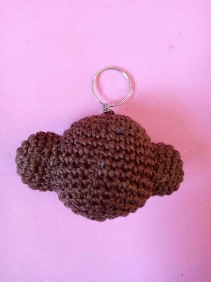 Chaveiro Macaco em Crochê Amigurumi