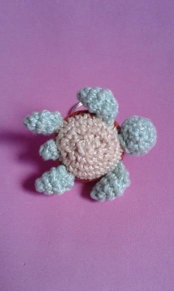 Chaveiro Mini Tartaruga em Crochê Amigurumi