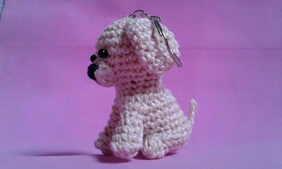 Chaveiros Cachorrinhos em Crochê Amigurumi