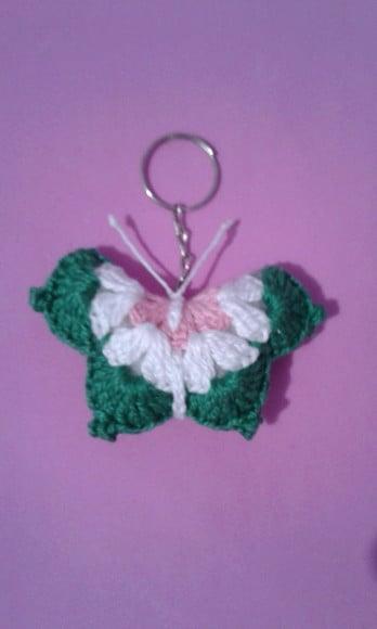 Chaveiros Borboletas em Crochê Amigurumi