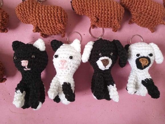 Chaveiros de Bichinhos em Amigurumi
