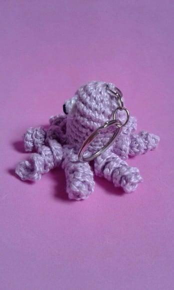 Chaveiros Mini Polvinhos em Crochê Amigurumi