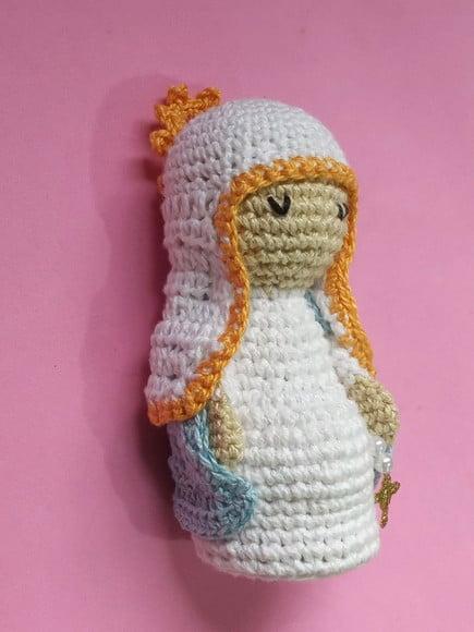 Nossa Senhora Grávida Em Crochê Amigurumi