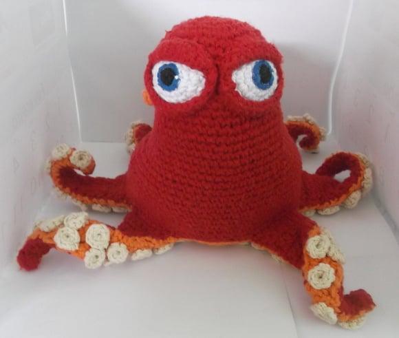 Polvo Hank - Procurando Dory - Amigurumi