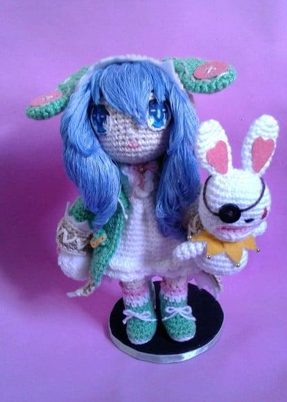 Yoshino Himekawa - Date a Live em Crochê Amigurumi