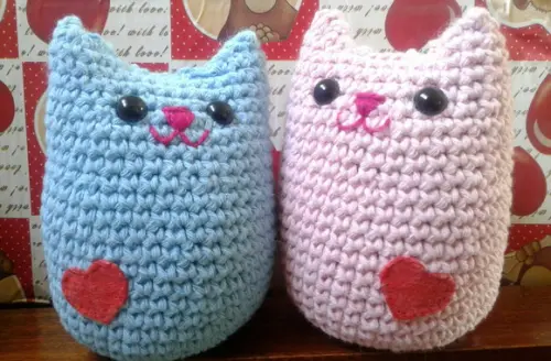 Casal de Gatinhos em Crochê Amigurumi