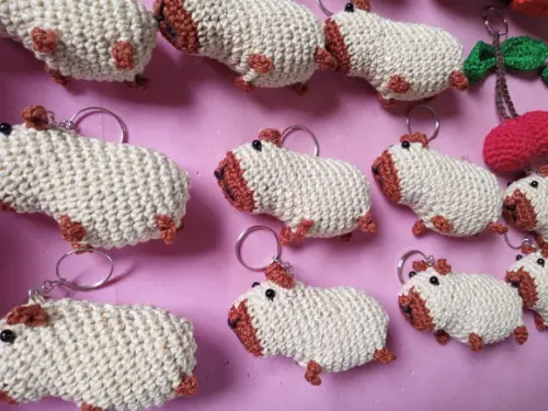 Chaveiro Capivara em Crochê Amigurumi