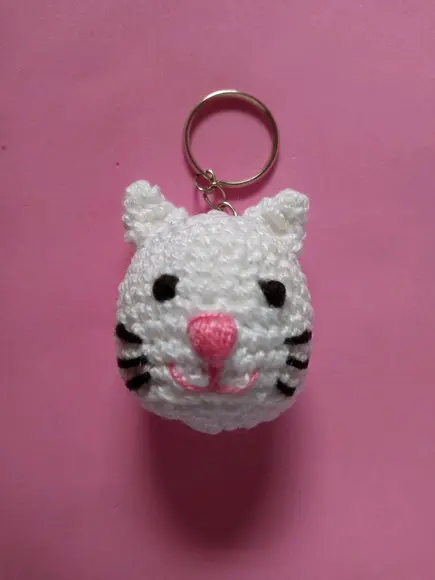 Chaveiro Gatinho em Crochê Amigurumi