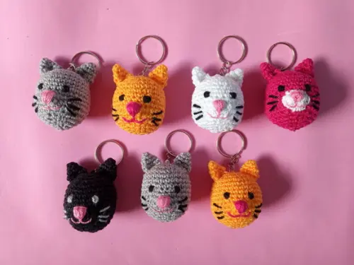 Chaveiro Gatinho em Crochê Amigurumi