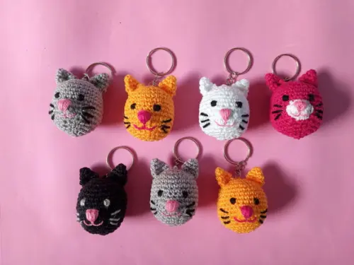 Chaveiro Gatinho em Crochê Amigurumi
