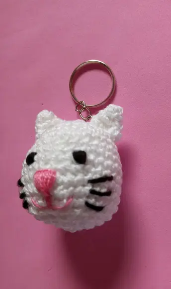 Chaveiro Gatinho em Crochê Amigurumi