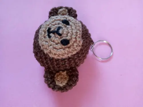 Chaveiro Macaco em Crochê Amigurumi