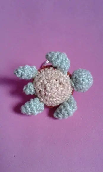 Chaveiro Mini Tartaruga em Crochê Amigurumi