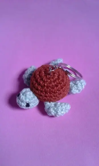 Chaveiro Mini Tartaruga em Crochê Amigurumi