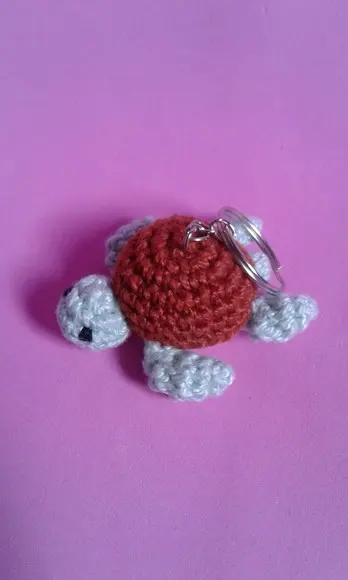 Chaveiro Mini Tartaruga em Crochê Amigurumi