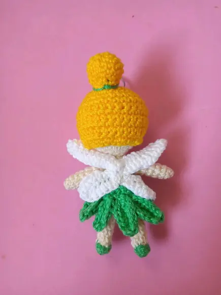 Chaveiro Sininho (tinker Bell) em Crochê Amigurumi