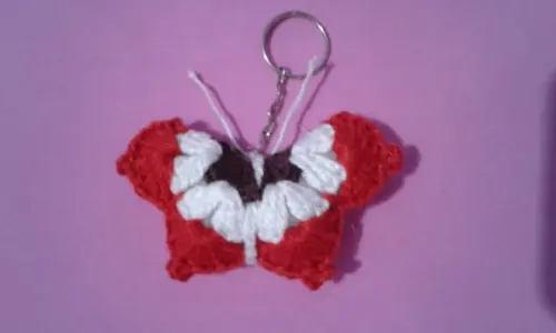 Chaveiros Borboletas em Crochê Amigurumi