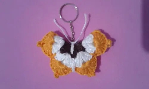 Chaveiros Borboletas em Crochê Amigurumi