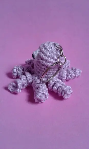 Chaveiros Mini Polvinhos em Crochê Amigurumi