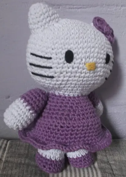 Hello Kitty em Crochê Amigurumi