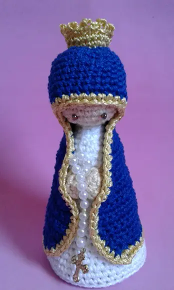 Nossa Senhora em Crochê Amigurumi