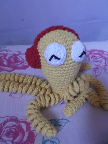Polvo Em Amigurumi Para Bebês Com Fones