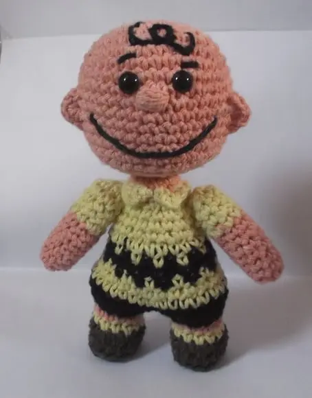 Charlie, Woodstock e Snoopy em Amigurumi