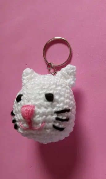 Chaveiro Gatinho em Crochê Amigurumi
