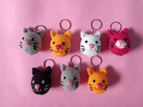 Chaveiro Gatinho em Crochê Amigurumi