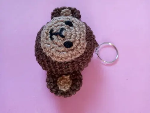 Chaveiro Macaco em Crochê Amigurumi
