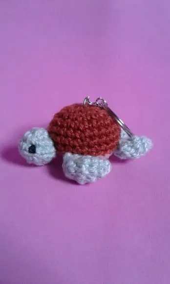 Chaveiro Mini Tartaruga em Crochê Amigurumi