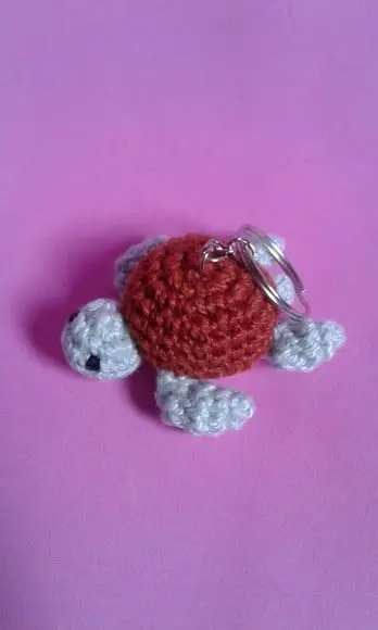 Chaveiro Mini Tartaruga em Crochê Amigurumi
