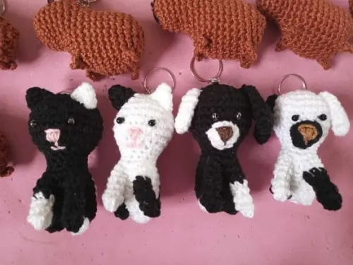 Chaveiros de Bichinhos em Amigurumi