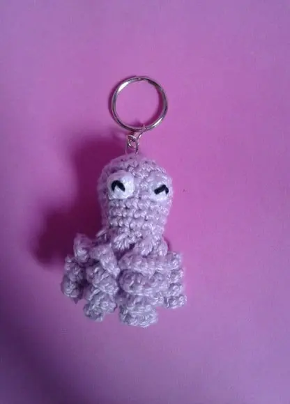 Chaveiros Mini Polvinhos em Crochê Amigurumi