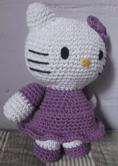 Hello Kitty em Crochê Amigurumi