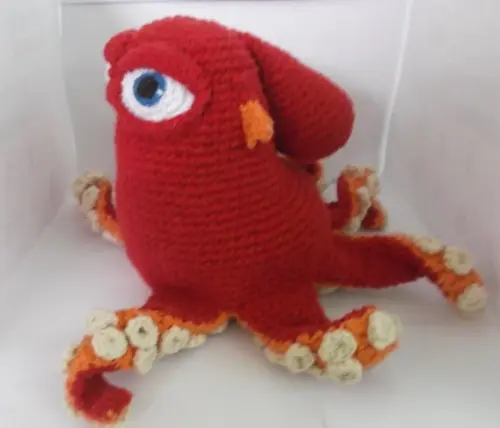 Polvo Hank - Procurando Dory - Amigurumi