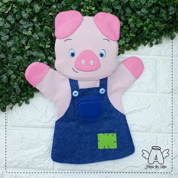 Fantoche Porquinho Prático - os Três Porquinhos