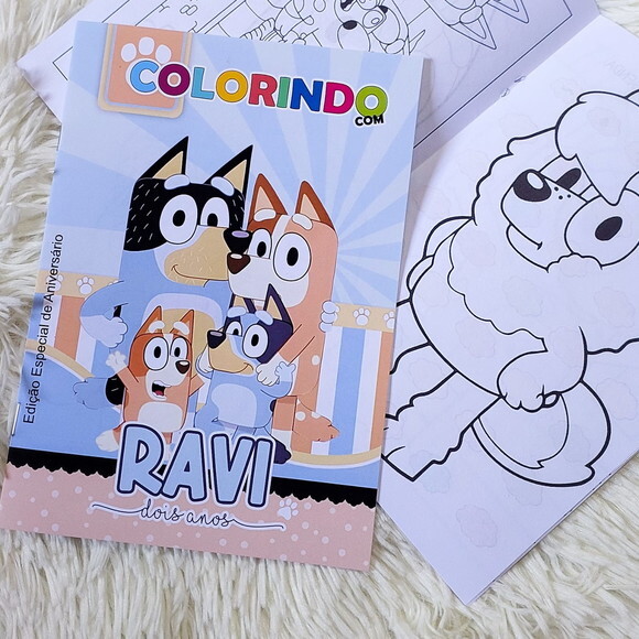 Kit 20 Livrinhos de Colorir + Atividades Bluey 2