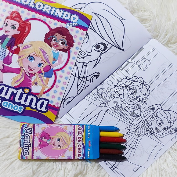 Kit 20 Livrinhos de Colorir + Atividades Polly