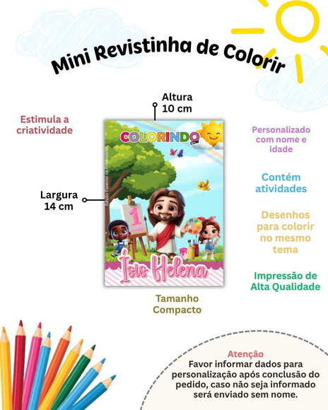 Kit 20 Mini Livrinhos de Colorir + Atividades - Maior Pintor