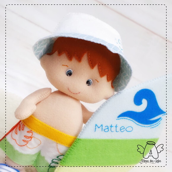 Surfista Personalizado em Feltro