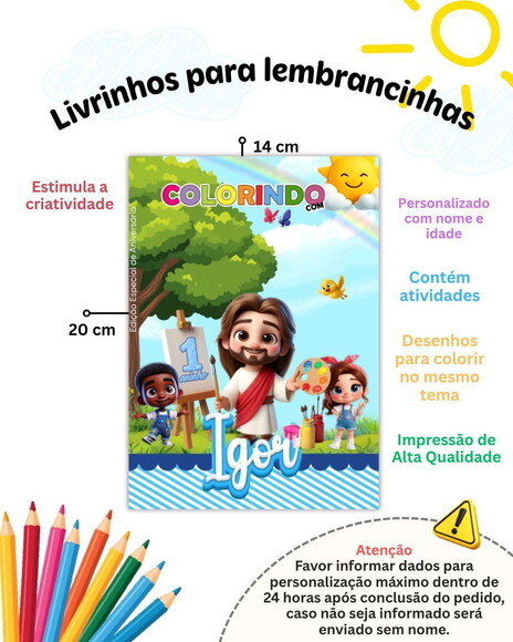 Kit 20 Livrinhos de Colorir + Ativid. Maior Pintor do Mundo